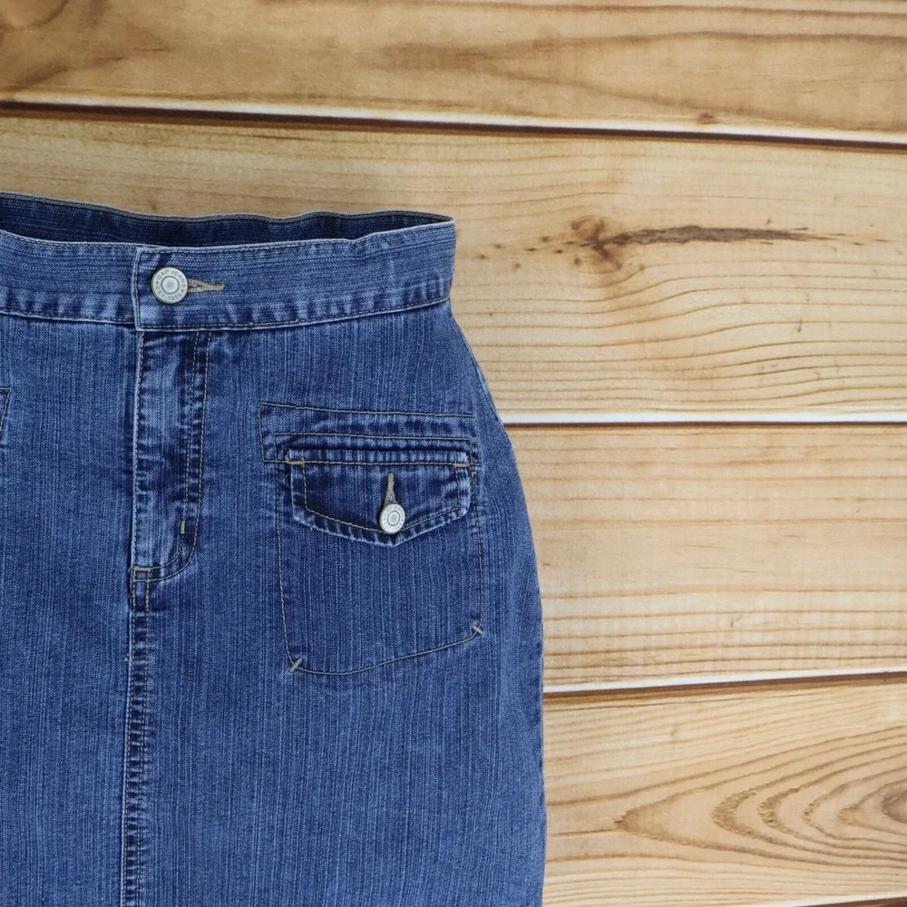 Gap Kids Jean Skort Womens Sz‎ 14 Blue Medium Wash Denim Pockets Built In Shorts